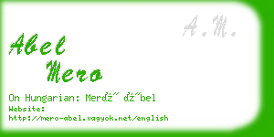 abel mero business card